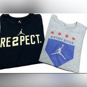 2 Jordan Mens XL Jordan short sleeve ts in like new shape XL